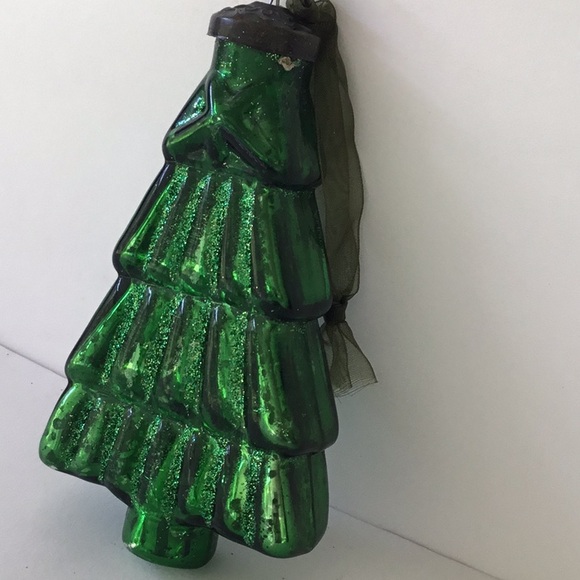 Glass 5” Christmas Tree Ornament Heavy Glass - Picture 10 of 11